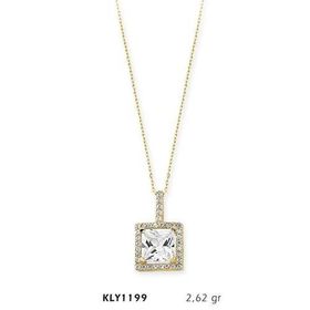 Harem Altın KLY1199 14 Ayar Altın Tektaş Prenses Kolye