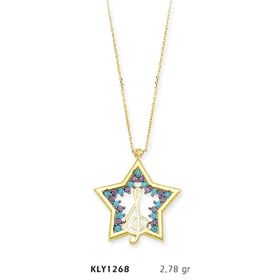 Harem Altın KLY1268 14 Ayar Altın Sol Anahtarlı Yıldız Kolye