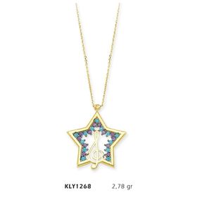 Harem Altın KLY1268 14 Ayar Altın Sol Anahtarlı Yıldız Kolye