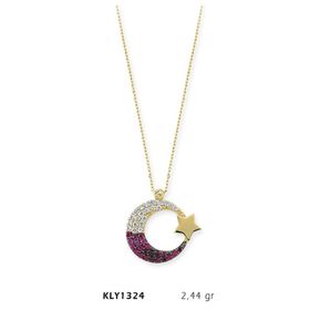 Harem Altın KLY1324 14 Ayar Altın Renkli Ayyıldız Kolye