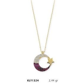 Harem Altın KLY1324 14 Ayar Altın Renkli Ayyıldız Kolye