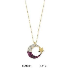 Harem Altın KLY1324 14 Ayar Altın Renkli Ayyıldız Kolye