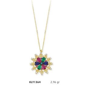 Harem Altın KLY1364 14 Ayar Altın Çiçek Kolye