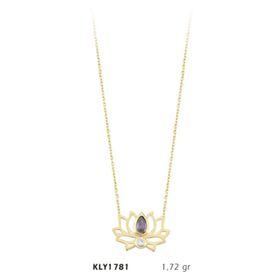 Harem Altın KLY145 14 Ayar Altın Güneş Nazar Boncuğu Kolye