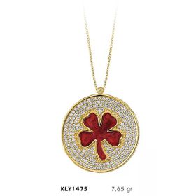 Harem Altın KLY1475 14 Ayar Altın Yonca Kolye