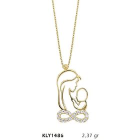 Harem Altın KLY1486 14 Ayar Altın Anne Bebek Kolye