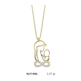 Harem Altın KLY1486 14 Ayar Altın Anne Bebek Kolye