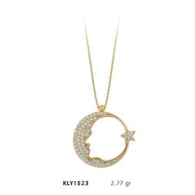 Harem Altın KLY1523 14 Ayar Altın Atatürk Ay Yıldız Kadın Kolye