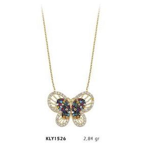 Harem Altın KLY1526 14 Ayar Altın Renkli Kelebek Kolye