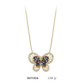 Harem Altın KLY1526 14 Ayar Altın Renkli Kelebek Kolye