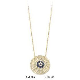 Harem Altın KLY153 14 Ayar Altın Nazar Boncuğu Kolye