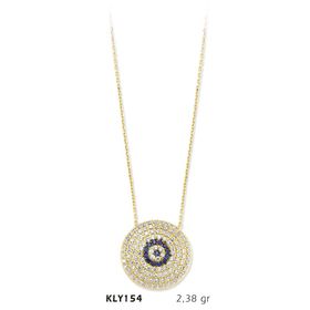 Harem Altın KLY154 14 Ayar Altın Nazar Boncuğu Kolye