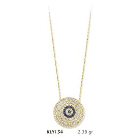 Harem Altın KLY154 14 Ayar Altın Nazar Boncuğu Kolye