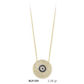 Harem Altın KLY154 14 Ayar Altın Nazar Boncuğu Kolye