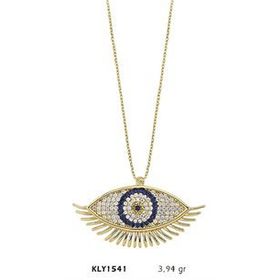 Harem Altın KLY1541 14 Ayar Altın Nazarlı Göz Kolye
