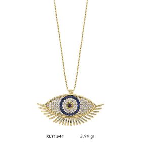 Harem Altın KLY1541 14 Ayar Altın Nazarlı Göz Kolye
