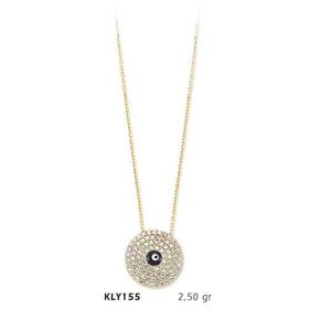 Harem Altın KLY155 14 Ayar Altın Nazar Boncuğu Kolye