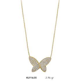 Harem Altın KLY1625 14 Ayar Altın Taşlı Kelebek Kolye