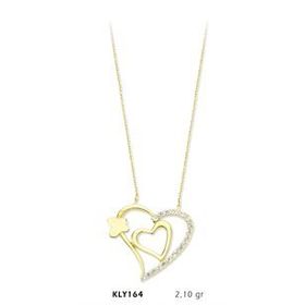 Harem Altın KLY164 14 Ayar Altın Kalp Kolye