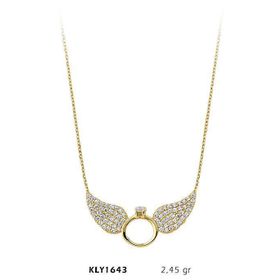 Harem Altın KLY1643 14 Ayar Altın Kanatlı Yüzük Kolye