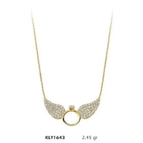 Harem Altın KLY1643 14 Ayar Altın Kanatlı Yüzük Kolye