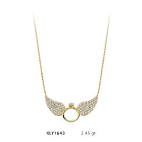 Harem Altın KLY1643 14 Ayar Altın Kanatlı Yüzük Kolye