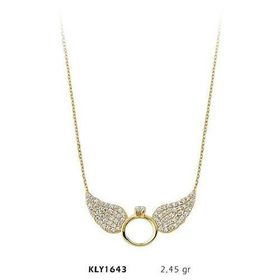 Harem Altın KLY1643 14 Ayar Altın Kanatlı Yüzük Kolye