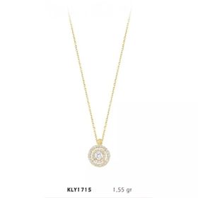 Harem Altın KLY1715 14 Ayar Tektaş Halkalı Kolye