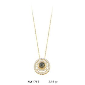 Harem Altın KLY1717 14 Ayar Taşlı Halka Kolye
