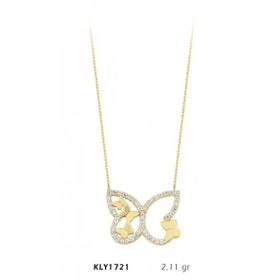 Harem Altın KLY1721 14 Ayar Kelebek Kolye