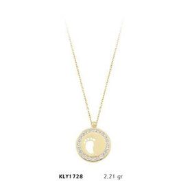Harem Altın KLY1728 14 Ayar Bebek Ayak İzi Altın Kolye