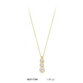 Harem Altın KLY1734 14 Ayar Üçtaş Kolye