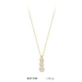 Harem Altın KLY1734 14 Ayar Üçtaş Kolye