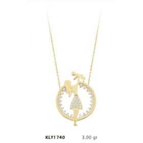 Harem Altın KLY1740 14 Ayar Anne Bebek Taşlı Kolye
