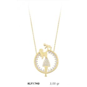 Harem Altın KLY1740 14 Ayar Anne Bebek Taşlı Kolye