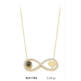 Harem Altın KLY1743 14 Ayar Seni Seviyorum Taşlı Sonsuzluk Kolye