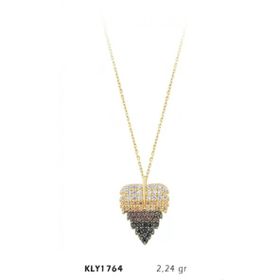 Harem Altın KLY1764 14 Ayar Taşlı Yaprak Kolye