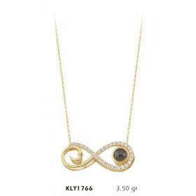 Harem Altın KLY1766 14 Ayar Altın Seni Seviyorum Taşlı Kolye