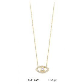 Harem Altın KLY1769 14 Ayar Altın Tektaş Göz Kolye