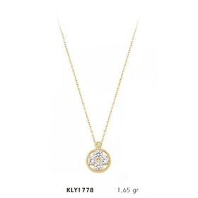Harem Altın KLY1778 14 Ayar Altın Dört Taş Kolye