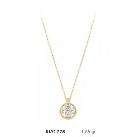 Harem Altın KLY1778 14 Ayar Altın Dört Taş Kolye