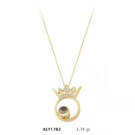 Harem Altın KLY1782 14 Ayar Altın Kral Tacı Kolye