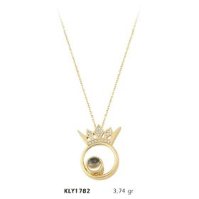 Harem Altın KLY1782 14 Ayar Altın Kral Tacı Kolye
