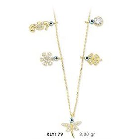 Harem Altın KLY179 14 Ayar Altın Şans Kolyesi