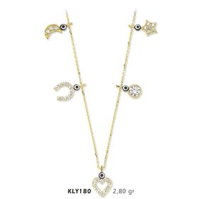 Harem Altın KLY180 14 Ayar Altın Şans Kolyesi