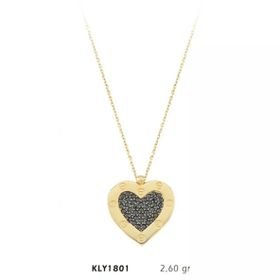 Harem Altın KLY1801 14 Ayar Taşlı Kalp Kolye