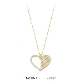 Harem Altın KLY1827 14 Ayar Altın Taşlı Kalp Kolye