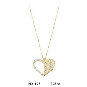 Harem Altın KLY1827 14 Ayar Altın Taşlı Kalp Kolye