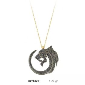 Harem Altın KLY1829 14 Ayar Altın Kaplan Başı Kolye