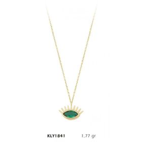 Harem Altın KLY1841 14 Ayar Altın Zümrü Göz Kolye